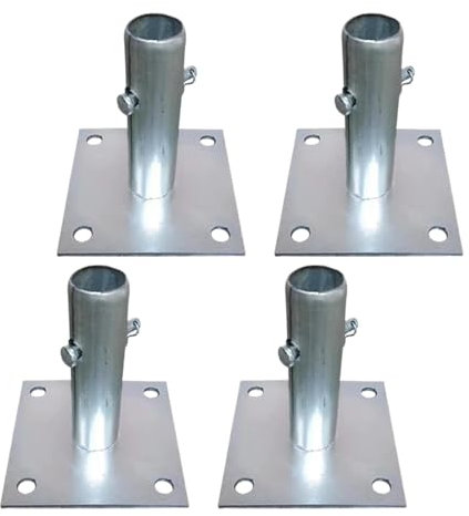 KiBcsLic 4x Placas Base de Andamio de 4,7x4,7 Pulgadas para Andamios Resistentes
