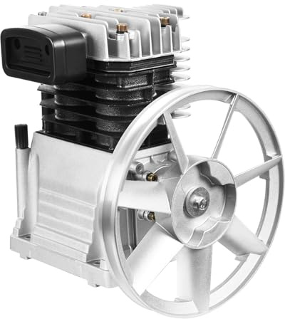 Air Compressor Pump Head 2200W 3HP 250L/min Single Stage Twin Cylinder Air-Compressor-Pump-Motor Air Tool with Air Filter Muffler
