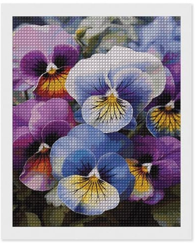 Stiefmütterchen Perfektion Diamond Art Painting 5D DIY Diamant Malerei Diamant Bild Kits für Erwachsene Full Square Drill Diamant Punkte Gemälde für Anfänger Gem Art Painting