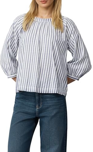 s.Oliver Streifenbluse mit Raffung und Schleife