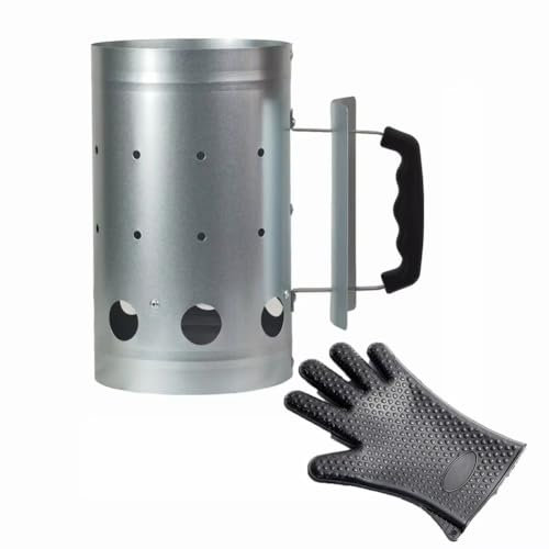 JNJOOD Carbón Vegetal Luz de Carbón Cubo de Encendido Estufa de Carbón Barbacoa de Arranque Rápido Chimenea Barbacoa Barbacoa Barriles de Carbón Parrilla