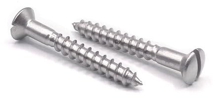 Holzschrauben Linsen-Senkkopf mit Schlitz DIN 95 - Edelstahl A2 V2A (Ø 4 x 20 mm, 50 Stück)