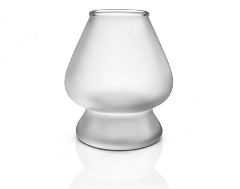 LamChyar Support pour fouet à matcha en verre, support pour fouet à matcha en bambou, accessoires pour cérémonie du thé (givré)