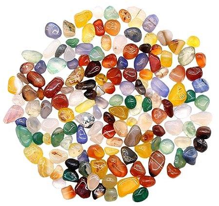 UTHCLO 1bag Natural Agate Stones for Fish Tank Decoration Lightweight and Smooth Pebbles for Aquariums Garden and Flowerpot Assorted Natural Stones