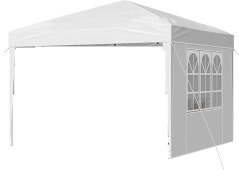 JKELPV Cocheras Carpa Gazebo Instantánea de 3 x 3 m, Portátil, Fácil de Montar, 3 Alturas, Refugio Solar para Exteriores Toldo de Coche