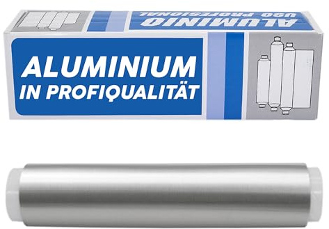 Zenic | Papier Aluminium Alimentaire Professionnel | 30 cm de Large et 1,1 kg | Grande Largeur | De Qualité Commerciale Extra-Épaisse et Durable Idéale pour la Restauration