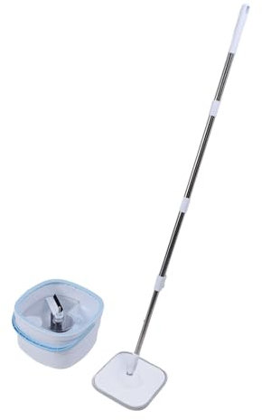 Spin Cuble con el de Agua de Separación Autoparto y Limpia Autoestring de 360 ​​Grados Cabeza de Trapeador Cuadrado de 360 ​​Grados para Pisos de Mármol de Azulejos de Madera