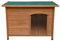 Hölzerne Hundehütte 70H x 103B x 66cm D Haustierhaus Tierhaus Tierhütte Outdoor Innen Klappbares Offenes Dach 5cm Bodenfreiheit Abnehmbare Boden Türklappen Wetterfest Kiefernholz