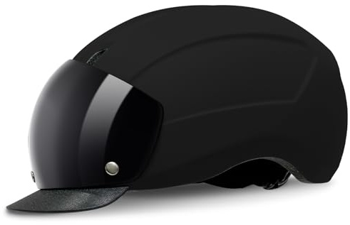 LeapBeast Casque Vélo Léger Unisexe avec Visière Amovible et Lunettes Magnétiques, Taille Réglable, Coque en PC et Doublure en EPS, Idéal pour Vélo Électrique, VTT et Vélo Urbain (Noir)