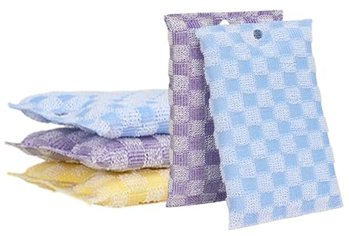 Estropajo Anti-Rayas de Alambre,Paño Esponja Metálico - Esponja Reutilizable Sin Rayar Absorbente Doble Cara para Fregadero Vajilla Cocina Y Limpieza Profunda