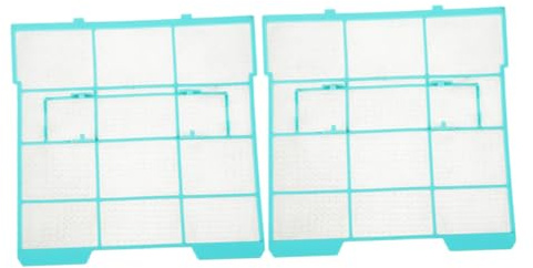 TOPPERFUN 2 PCS Filtro Aire Acondicionado Malla de Plástico Azul con Ganchos Filtros de Ventilación para Unidad Interior Repuesto de Red de Aire 11x10.81 Pulgadas for Uso Doméstico y Oficina