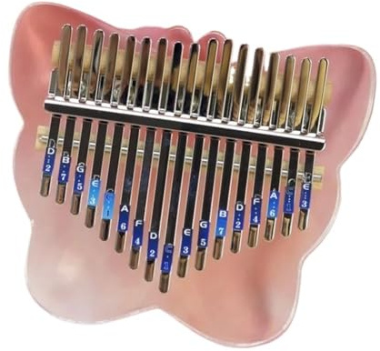 Erwachsene Kalimba 21 Tasten Kalimba Transparentes Acryl Kreatives Schmetterlingsinstrument
