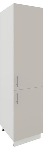 JD Greta Adjustable Kitchen Tall Larder Unit - 500mm - Tall Cabinet with Doors - Cashmere Matt