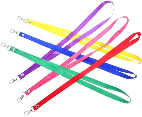 SOPOTUTU 6 Stück Teiliges Bunte Badge Lanyards aus Hochwertigem Material mit Anti verlust Design Robuste Arbeitsausweis Schlüsselbänder für Studenten Kollegen für Messen Reisen und Sport