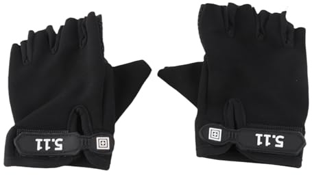 Agatige 1 paio di guanti mezze dita per bambini, guanti da ciclismo traspiranti da 12 cm Guanti da ciclismo senza dita antiscivolo per ragazze dai 4 ai 7 anni