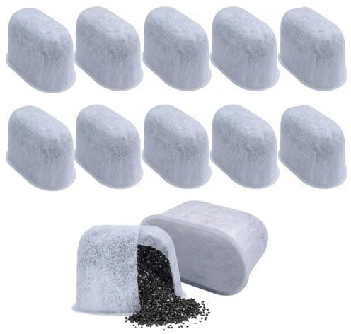 12 Pcs Replacement Water Filters Activated Carbon for Linja Luxe Cafe Premier Espresso Machine ES601 & ES701