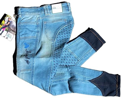 USG Ponylove Kinder Jeans Vollbesatz Reithose (DE/NL/SE/PL, Numerisch, 140, Regular)