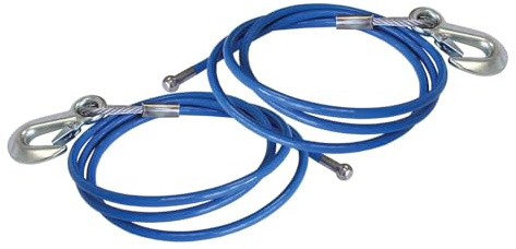 Roadmaster 655-76 Pair of EZ Hook Safety Cables Compatible with Tow Bars & Towed Vehicles | 76 Long | Without Anchor Plates | 8,000 lb Capacity Per Pair Towing Connection