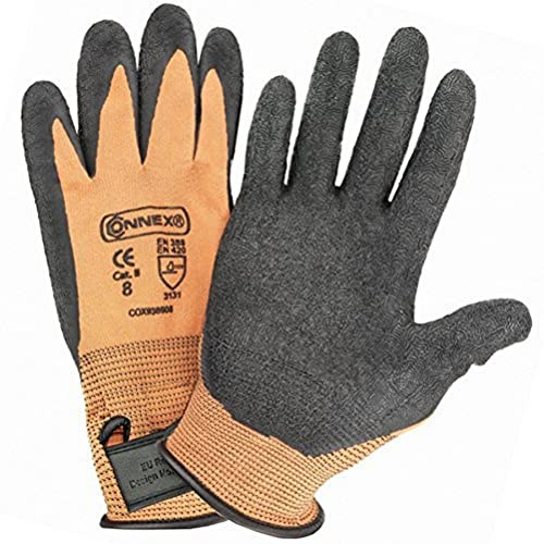 Connex COX938620 Handschuhe mit Klettverschluss, Gr. 10, Orange / Grau