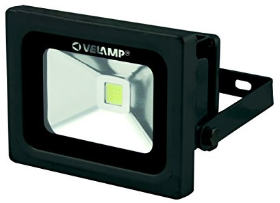 VELAMP IS141 Cyclop Proiettore LED, 10 W, IP65, 3000 K, Nero