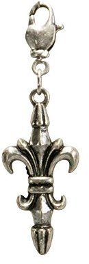 Alpenflüstern Trachten-Anhänger Schwertlilie klein für Charivari oder Trachtenkette (antik-silber-farben) AAH124