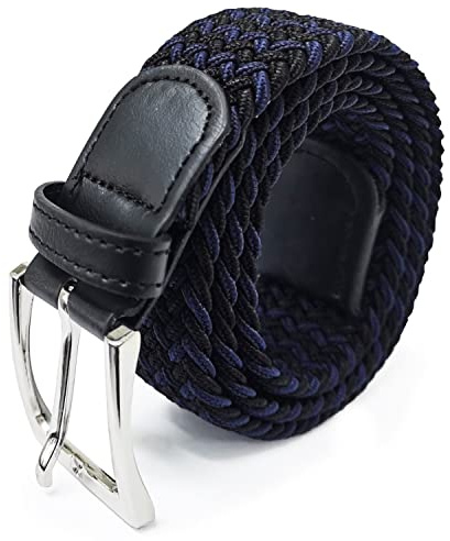 Glamexx24 Elastischer Gürtel Unisex, Geflochtener Stretchgürtel für Damen & Herren, Stufenlos Verstellbarer Stoffgürtel ohne Löcher, Flechtgürtel für Jeans & Freizeithosen (Breite: 3,5 cm)