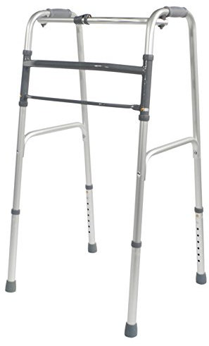 Aidapt Adjustable Height Folding Aluminium Lightweight Walking Frame with Fast Fold Mechanism and Anti Slip Ferrule Feet to Aid Stability and Confidence When Walking Aid