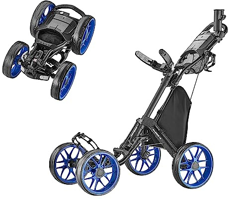 CaddyTek Carrito de Golf CaddyCruiser One Version 8, 4 Ruedas, Plegable con 1 Clic, Ligero, Compacto, fácil de Abrir y almacenar