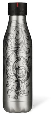 LES ARTISTES Paris A-8143 Bottle'Up, 500 ml, Gourde isotherme sans BPA, Réutilisable, Garde au chaud 12h et au froid 24h, Acier Inoxydable, Design Tattoo
