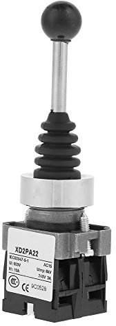 2 Positions Joystick Switch, XD2PA22CR 2NO 2 Positions Commutateur à Manette Momentané à Rappel par Ressort Interrupteur en Croix pour Contrôle Industriel AC 50Hz et Circuits DC