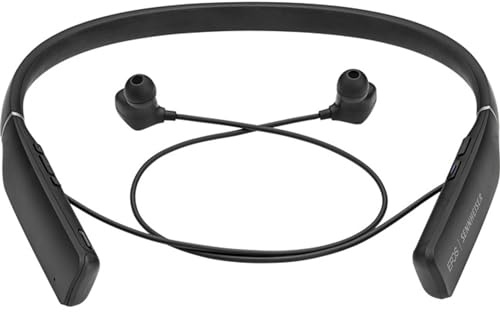 EPOS | SENNHEISER Adapt 460 (1000204) - Dual-Sided, Dual-Connectivity, Wireless, Bluetooth, ANC in-Ear Neckband Headset | for Mobile Phone & Softphone | UC Optimized (Black)