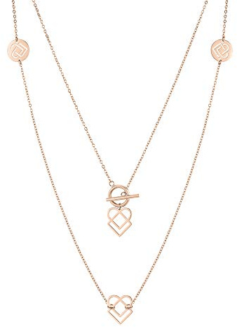 LIEBESKIND Berlin Halskette aus Edelstahl in roségold LJ-0772-N-100
