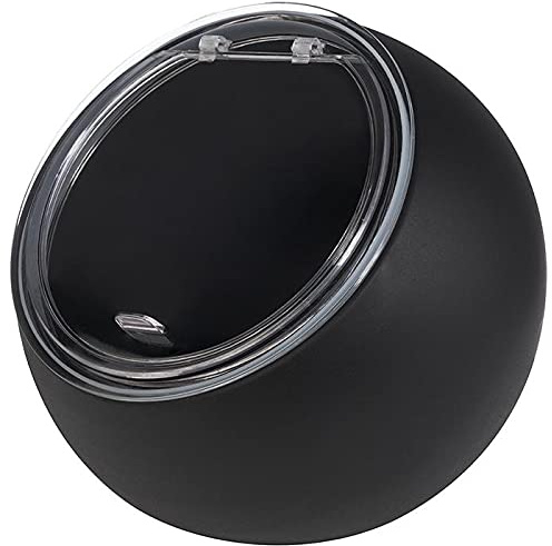 APS Servierset Moon - 2-teiliges Set: 1 Melamin-Schale (Ø 19cm) + 1 klappbarer Deckel mit Silikondichtung, Schwarz