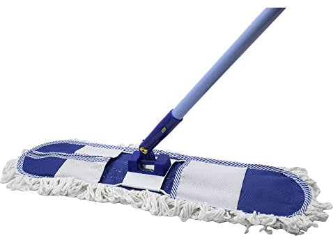 CABLEPELADO Mopa Limpieza Suelo Extra Plana, Mopa Fregona Plana, Trapeador Mopas de Limpieza, Fregona Suelo, Cabezal Giratorio 360º, Incluye mopa y Mango, Medida de la mopa es 60 cm