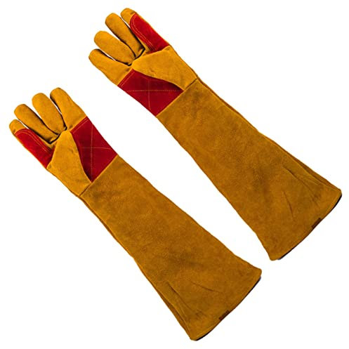 MYSUNBAR Anti-Biss Arbeitshandschuhe Handschuhe Bissfeste für den Umgang mit Tieren,60 cm kratzfester wasserdichter Schutz Handschuhe für den für die für Katze Hund Vogel Reptil