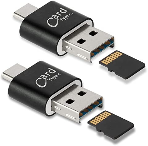 Micro-SD-Kartenleser für Android, Micro-SD-Karte auf USB-Adapter, Mini-USB-C-Kartenleser für Kamera, Speicherkartenleser, Wansurs Kartenleser für PC, Android-Handy