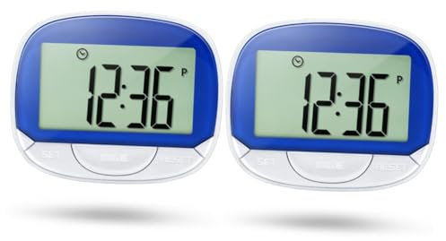 Sosoport 2sätze Walking Pedometer Mit Clip Tragbarer Fitness-schrittzähler Mit Großem LCD-Display Einfache Bedienung Für Outdoor-aktivitäten Und Tägliche Fitnessziele Für Und