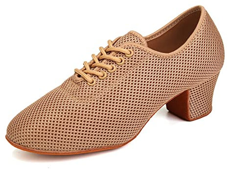 VCIXXVCE Damen Latein Tanzschuhe 5 cm Absatz Schnüren Salsa Tango Moderne Jazz Ballsaal Leistung Tanzschuhe, 40 EU