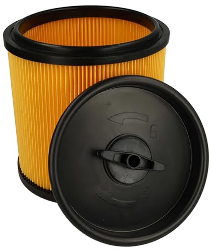 vhbw Faltenfilter kompatibel mit Caramba Auto 9.0 | 7.0, 5,0 Staubsauger - Filter, Patronenfilter, schwarz gelb