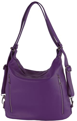 modamoda de - T249 - ital. Zaino da donna 2 in 1 in pelle