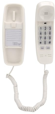 Téléphone Fixe Filaire, Téléphone Vintage pour Personnes âgées, Téléphone Fixe Rétro Montable au Mur pour la Maison/hôtel/Bureau/Banque/Centre D'appels, etc. Fonctions Contrôle