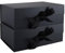 ASelected 2Pc Black Magnetic Gift Box - 32.2x23x10.5CM Medium Luxury Box with Magnetic Lids and Silk Ribbon - Specially Designed Paper Wedding Favor Boxes, Party Favor Boxes