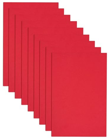 Jtnohx Moosgummi Platten 9 Stück Farbige Eva Schaumstoffplatte Rot | 17.78×28.7cm Moosgummi zum Basteln DIY-Bedarf(Rot)