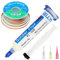 KELLYSHUN KL-558 Flussmittel Löten,10ML No-Clean Bleifreies Kolophonium Flussmittel(1 Stück)2.5MM/1.5M Entlötlitze(1 Stück) Geeignet Für Handy-Lötungen,BGA,Haushaltsgerätereparaturen