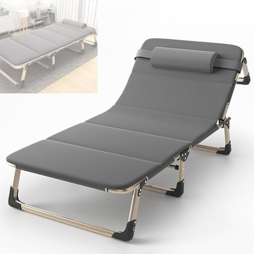 Campingbett Klappbar Mit Matratze Und Kissen, Feldbett Outdoor & Indoor Oxford-Gewebe Stabiles Schlafbett Gästebett Für Camping Garten(190 * 68 * 30cm)