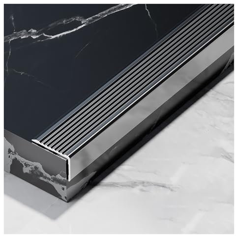 Treppenkantenprofil Treppenprofil L-Form Rutschfester Treppenkantenschutz Aus Aluminium, Treppenkantenverkleidung For Fliesen Und Laminat, L-förmige Bodenkantenübergangsstreifen, Treppenstufen For Den