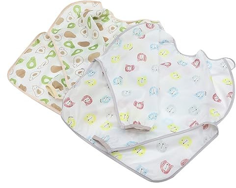 Vaguelly Ärmellätzchen Aus Polyester für Babys und Leicht Zu Reinigende Krümelschalen für Kleinkinder