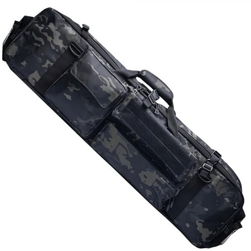 pykaaiiu Gewehrtasche, Langwaffentasche, Taktische Gewehrtasche, tragbare Angelwaffentasche, wasserdicht, Oxford-Stoffmaterial, perfekt zum Schießen und Jagen(Blau Camouflage)