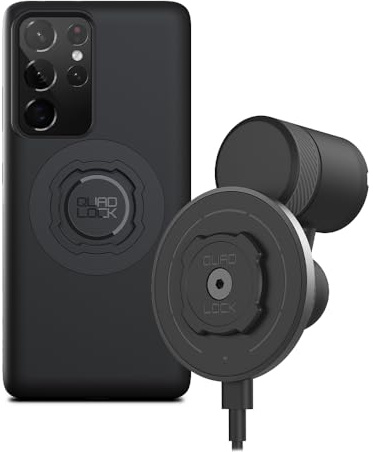 QUAD LOCK Lüftung Handyhalterung fürs Auto mit MAG-Kabellosem Ladekopf V2 und MAG-Hülle für Galaxy S21 Ultra