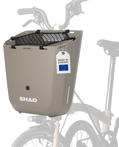 SHAD Bikes - Alforja Rígida Bicicleta Brompton 20L | Maleta Frontal Urbana | Bolsa para Brompton | Alta Resistencia al Impacto (Florence Cream)